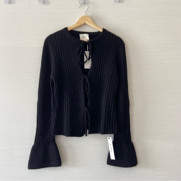 🌿|NWT| Reformation Rebecca Cashmere Alpaca Tie Front Cardigan - Picture 5 of 10